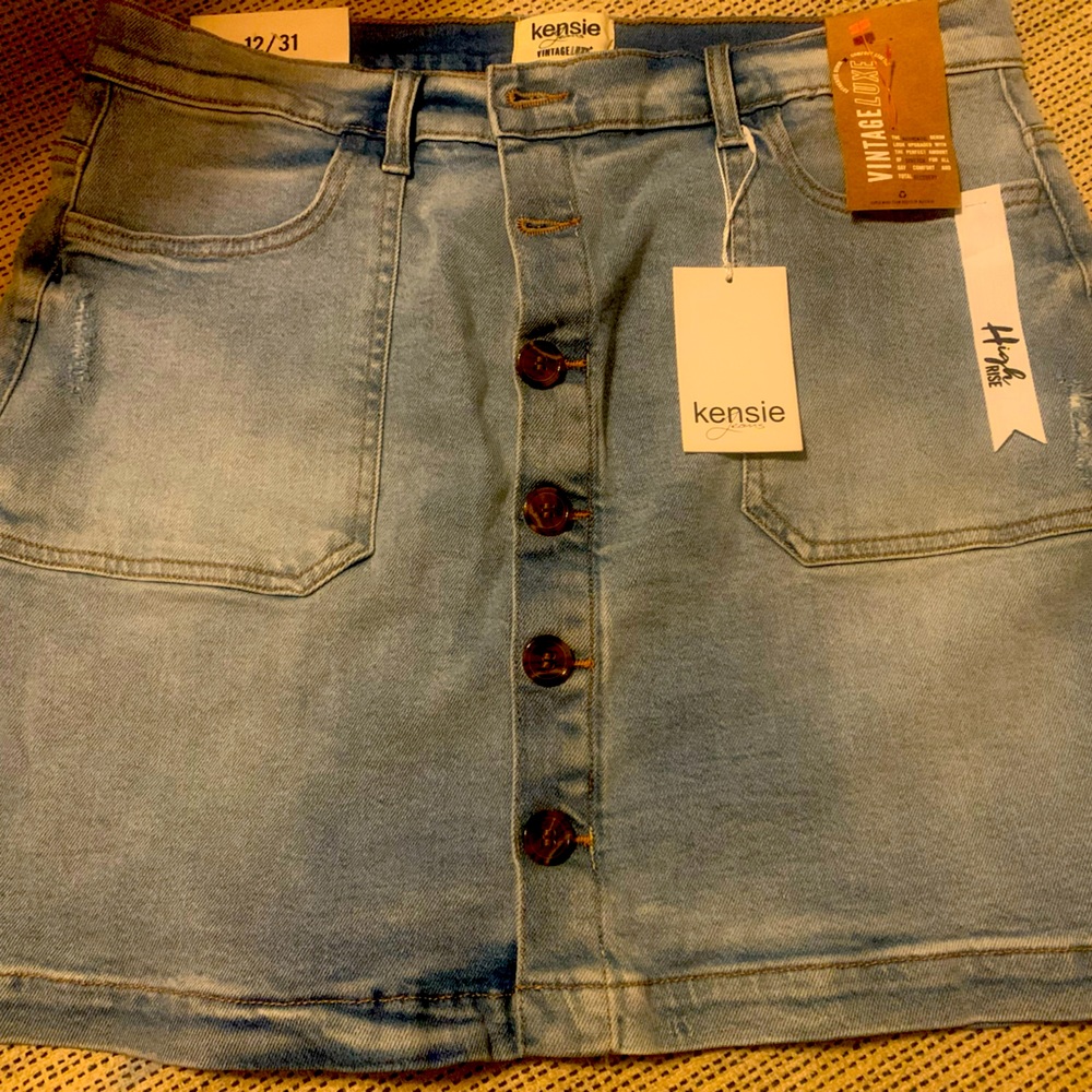 Kensie Blue Denim Skirt
